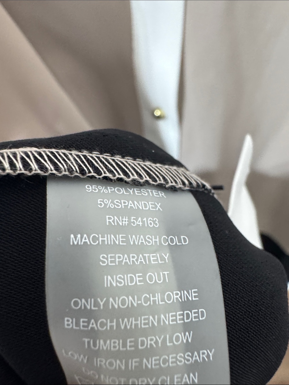 (Sizes 14,16) Calvin Klein Khaki, Black and Cream Shirt Dress - Picture 7 of 12